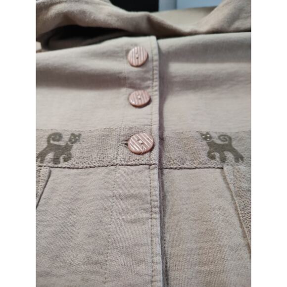 Viva City Woman's Pant Outfit Beige Vest + Pants Size XL Vintage Cat Picture USA - Picture 12 of 15